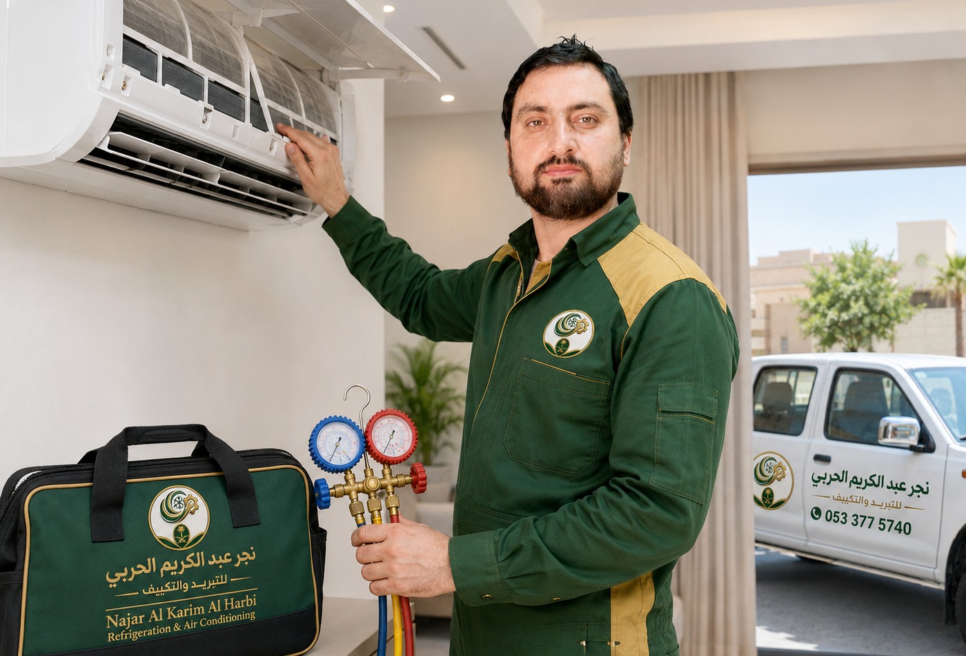 Outdoor AC unit service